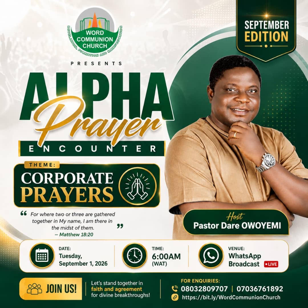 Alpha Prayer Encounter — Corporate Prayers, Word Communion Church